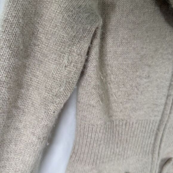 Kenar Sweater Cardigan Women's Medium Cream Rabbit Hair Lambs Wool Collared - Picture 8 of 13